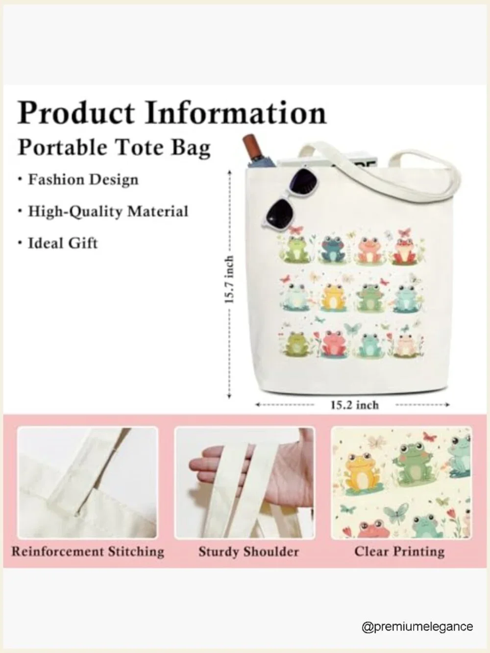 Canvas Tote Bag Reusable Shopping Foldable